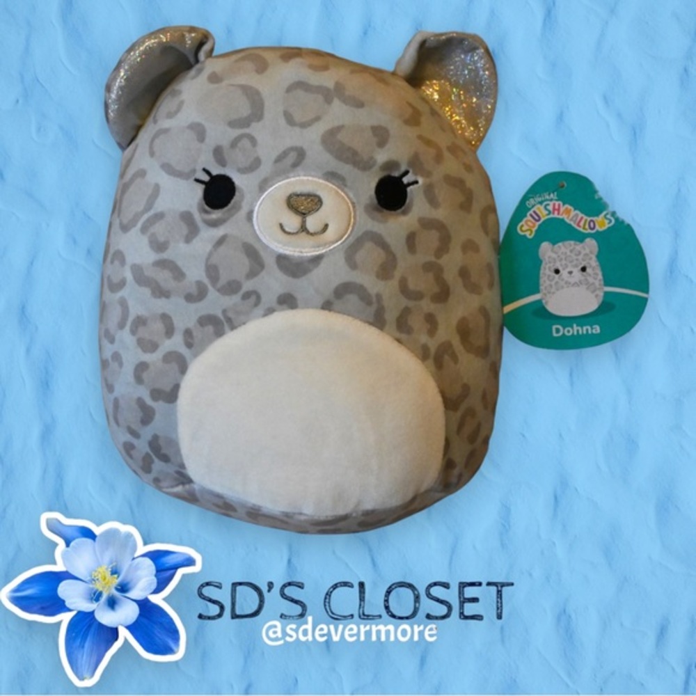 NWT Dohna Snow Leopard, 8in Squishmallow